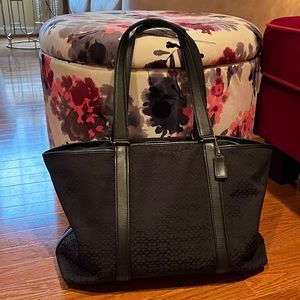 Large black Coach tote